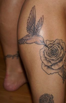 Rose And Hummingbird Pic Tats